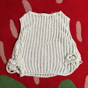 H&M LADDER-STITCH-LOOK KNIT SLEEVELESS TOP